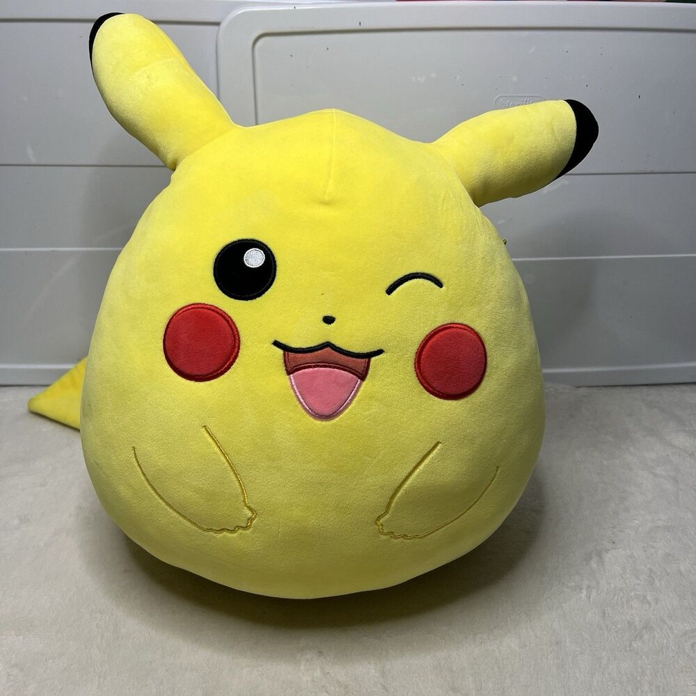 Squishmallow Winking Pikachu 20" Giant Jumbo Pokemon Plush Cartoon Soft
